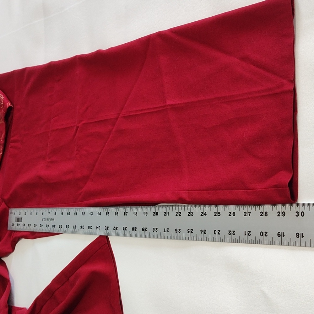 Norton McNaughton Wide Leg Dress Pants Size 20W Burgundy Wine Red Trousers - Picture 7 of 14
